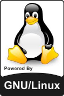 Logo di dukung oleh GNU/Linux